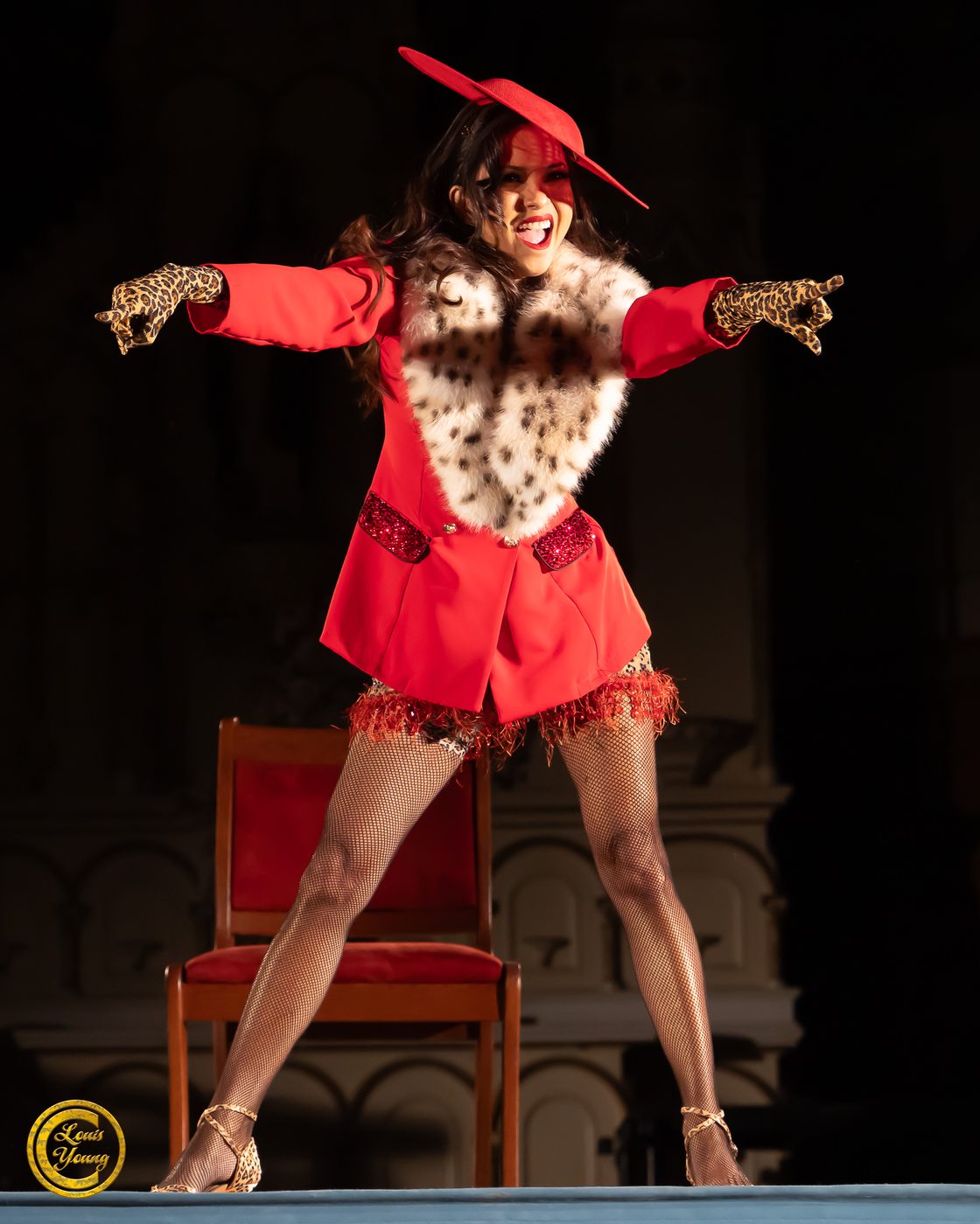Fairy Fifi burlesque Ottawa red hat leopard